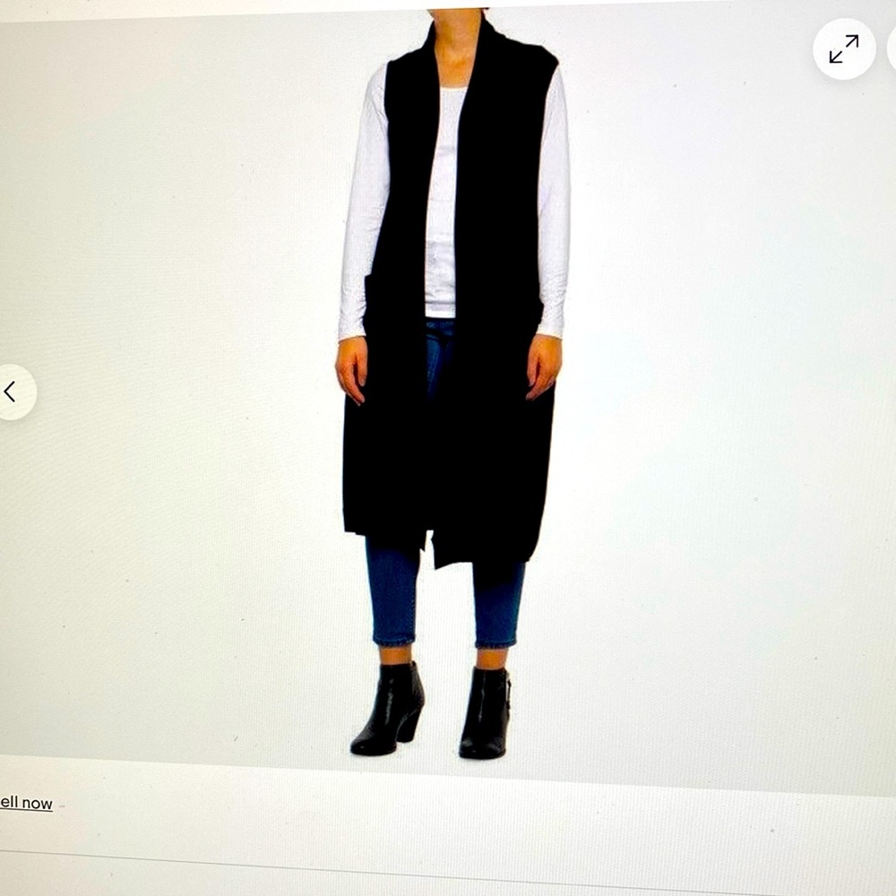New Nicole Miller Long Cardigan sweater Shawl Vest